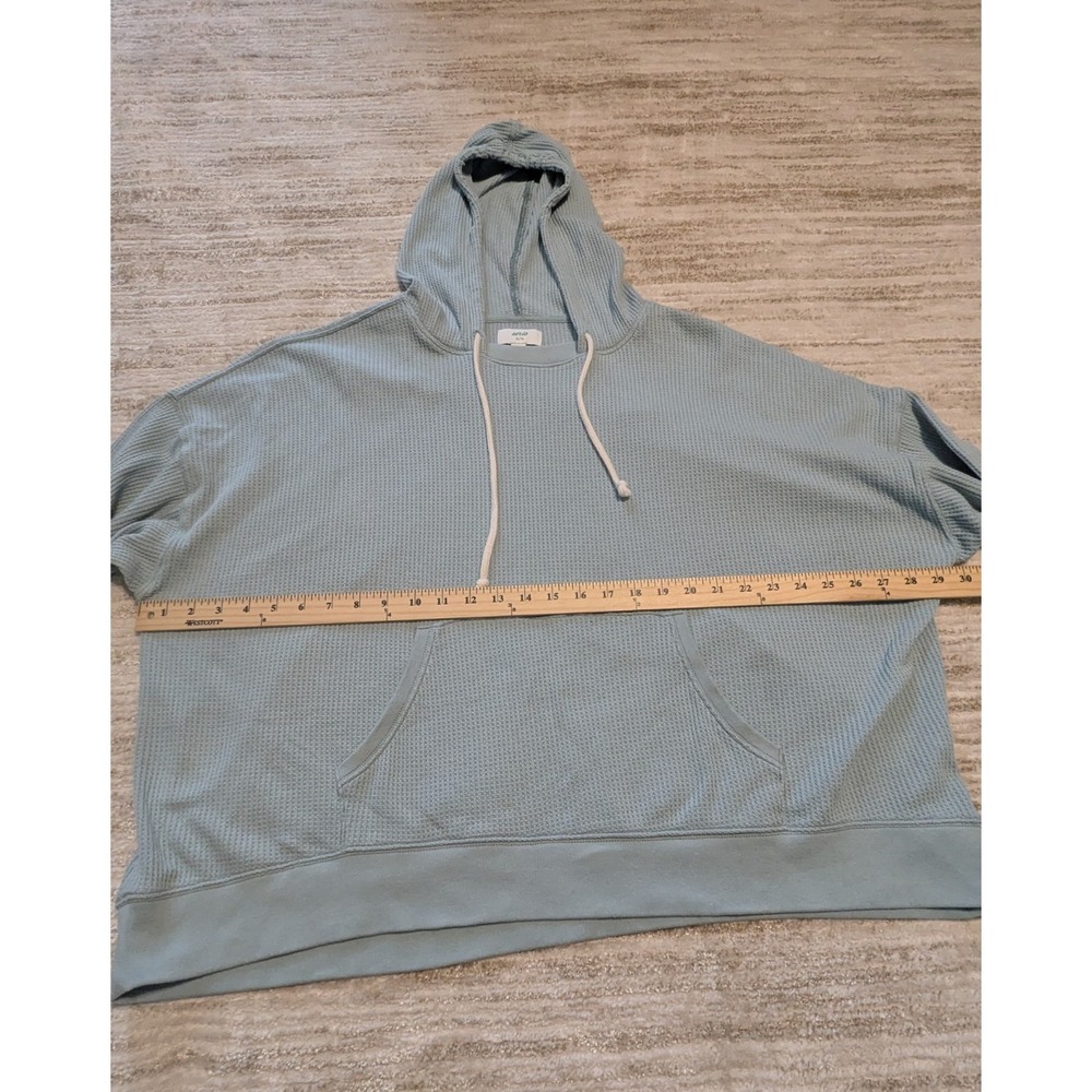 Aerie Lounge Set Womens Sz XL 2 Pc Waffle Knit Hoodie & Joggers Blue Comfort - Picture 7 of 11